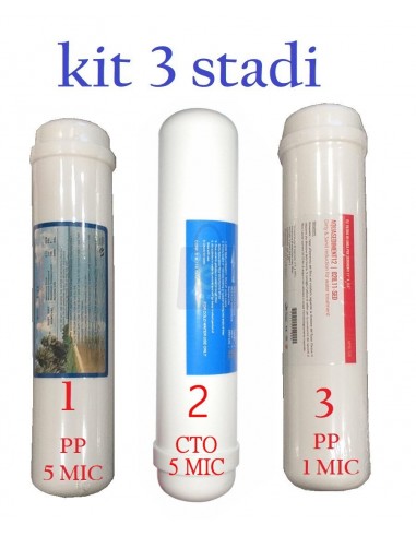 kit filtri in line 3 stadi 12x2,5...