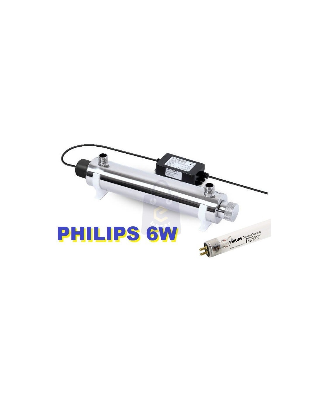 Kit lampada UV 6W PHILIPS per depuratore acqua osmosi inversa